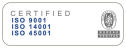 Certificazioni ISO 9001, ISO 14001, ISO 45001